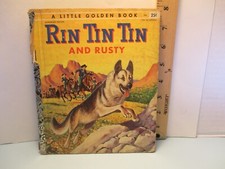 children's Little Golden Book RIN TIN TIN &amp; RUSTY illus MEL CRAWFORD 1955