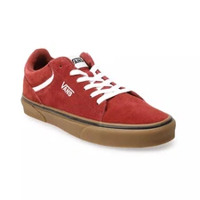 NEW MEN’S VANS SELDAN SHOES SNEAKERS! DARK RED GUM AND WHITE! IN MEDIUM (D)
