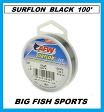AFW SURFLON Black Coated 1x7 Stainless Wire 100' LENGTH NEW PICK YOUR SIZE BLACK