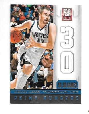 KEVIN LOVE 2012-13 ELITE PRIME NUMBER #9 MINNESOTA TIMBERWOLVES | eBay