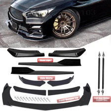 For Infiniti QX80 Q60 Front Rear Bumper Lip Spoiler Splitter Body Kit Side Skirt