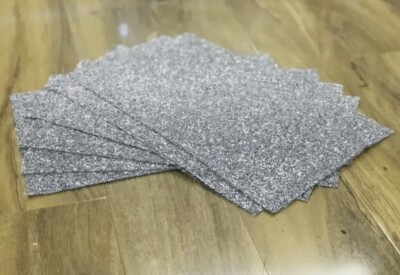 6er Set Silber geschliffener Diamant Platzmatten für Esstisch Wohndeko Geschenk