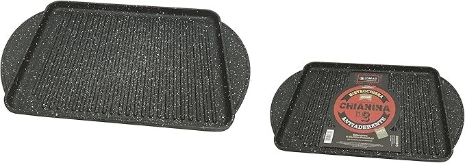 Piastra Griglia Chianina 2 37x28 Alluminio Pressofuso Professionale