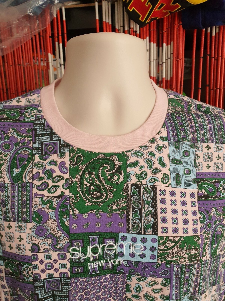 Tシャツ・カットソー 19 WEEK Supreme SS 19 Patchwork Paisley S/S Top SS19 Supreme Patchwork Paisley S/S Top size L large tee | eBay