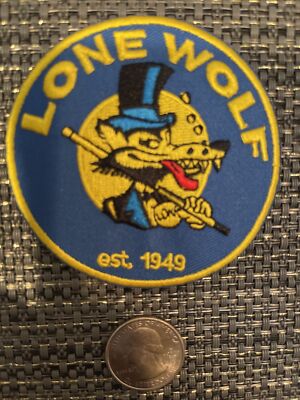 Lone Wolf Embroidered iron on PATCH -  patch new  3'' Hot Rod Biker Punk