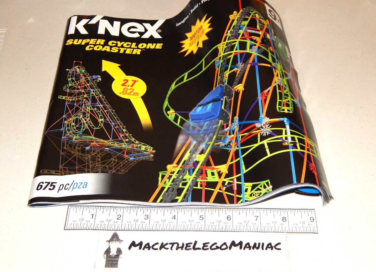 K'nex 50063 Super Cyclone Coaster Instruction Manual Book Only