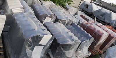 Traufenfußstück aus Faserzement Wellplatten  Welle 5 230/70mm Garage,Hallendach