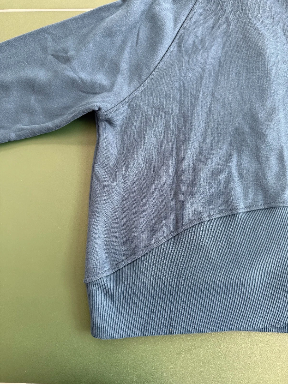 VETEMENTS Felpa con cappuccio mezza zip a costine Member's Mark DONNA ottime condizioni lu blu taglia Large