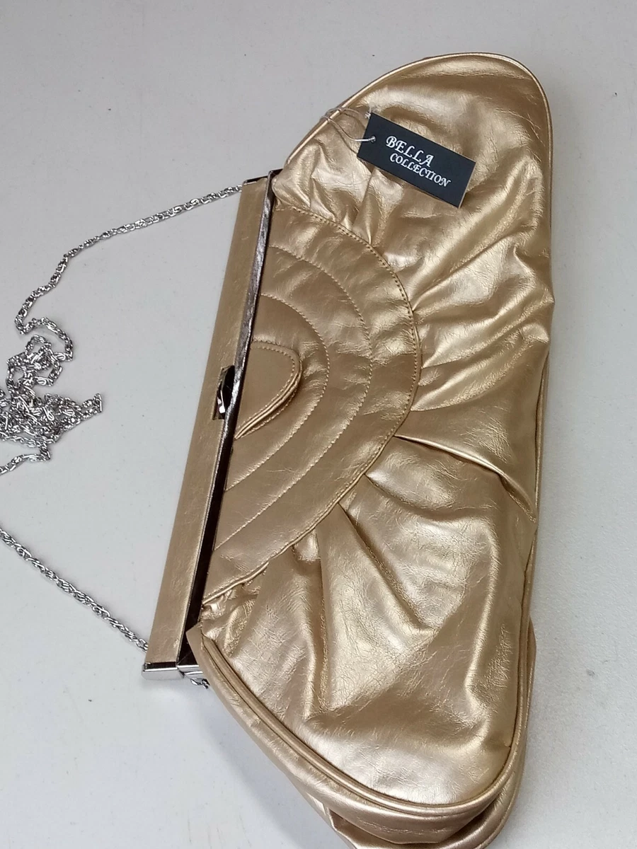 Large gold clutch bag cheap