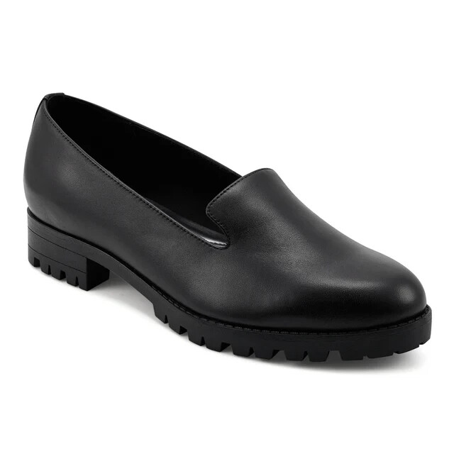 SAOLA Mocassini slip on Easy Spirit donna neri Ginevra suola a strappo 8 5 W larghi nuovi $99
