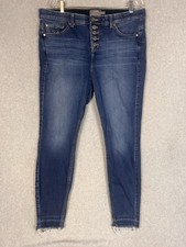Torrid Bombshell Skinny Jeans Women's 18 Blue Feel The Fit Stretch Button Fly