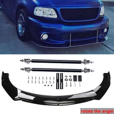For Ford F-150 SVT Lightning Glossy Front Bumper Lip Splitter Spoiler Body Kit
