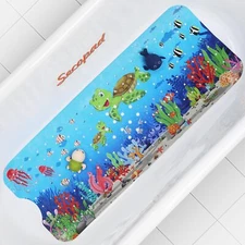 Cartoon Baby Bath Mat, Kids Bathtub Mat Non Slip for Toddler Bath Shower Anti Sl