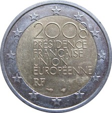 2 Euro Presidenza Francese dell'UE 2008