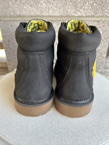 Timberland SpongeBob 6” Premium Newbuck Chukka Boot Black Kids 2.5 A256R - Picture 4 of 9