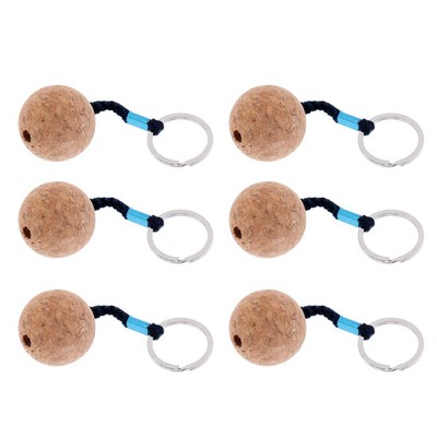 6pcs 35mm floating cork keyring water ball boat canoe