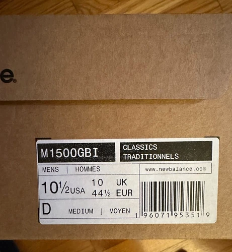 NEW Men's NEW BALANCE M1500GBI 1500 Made In England MiUK Shoes Brown