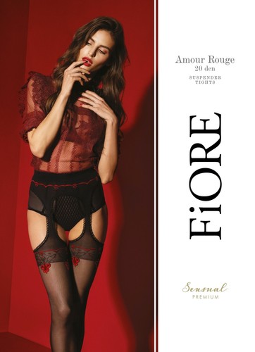 FIORE "Amorosa" Strapsstrumpfhose, 30 DEN, black, neu & OVP, Gr. S - L, sexy - Bild 2 von 5