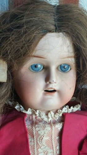 Vintage RE Nippon bisque porcelain leather joined body painted sleep eyes 1918 ? - Picture 5 of 12