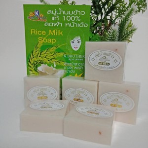 6x60g.Thai Rice Milk Handmade Herbal Soap Whitening