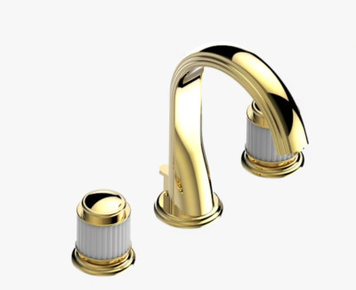 THG Paris A9B-151/US-H52 Bathroom Widespread Sink Faucet GOLD COLOR PVD New