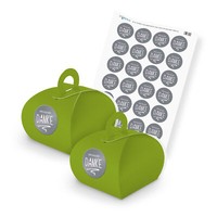 Itenga Set Wir Sagen Danke M23 24X Geschenkbox Karton Mit Griff GrüN U Sticker