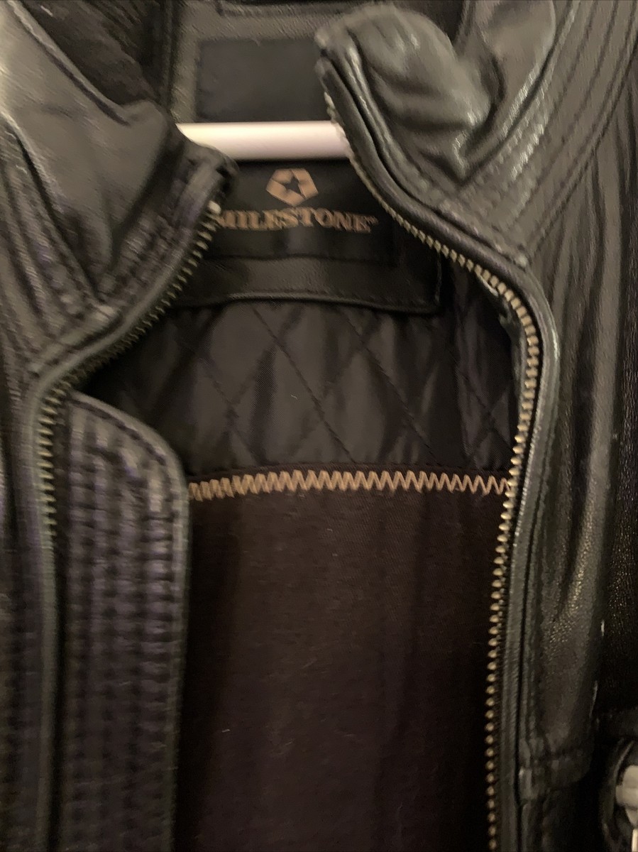Milestone Men's Black Leather Jacket / Coat Size 54 XL | eBay Milestone Men's Black Leather Jacket / Coat Size 54 XL | eBay