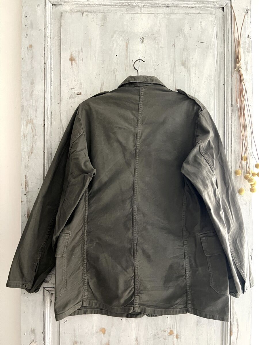 Vintage French WORK WEAR khaki MOLESKINE JACKET c1950 | eBay Vintage French WORK WEAR khaki MOLESKINE JACKET c1950 | eBay