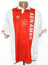 AJAX AMSTERDAM HOLLAND 1991/1993 HOME FOOTBALL SHIRT UMBRO SIZE XL ADULT