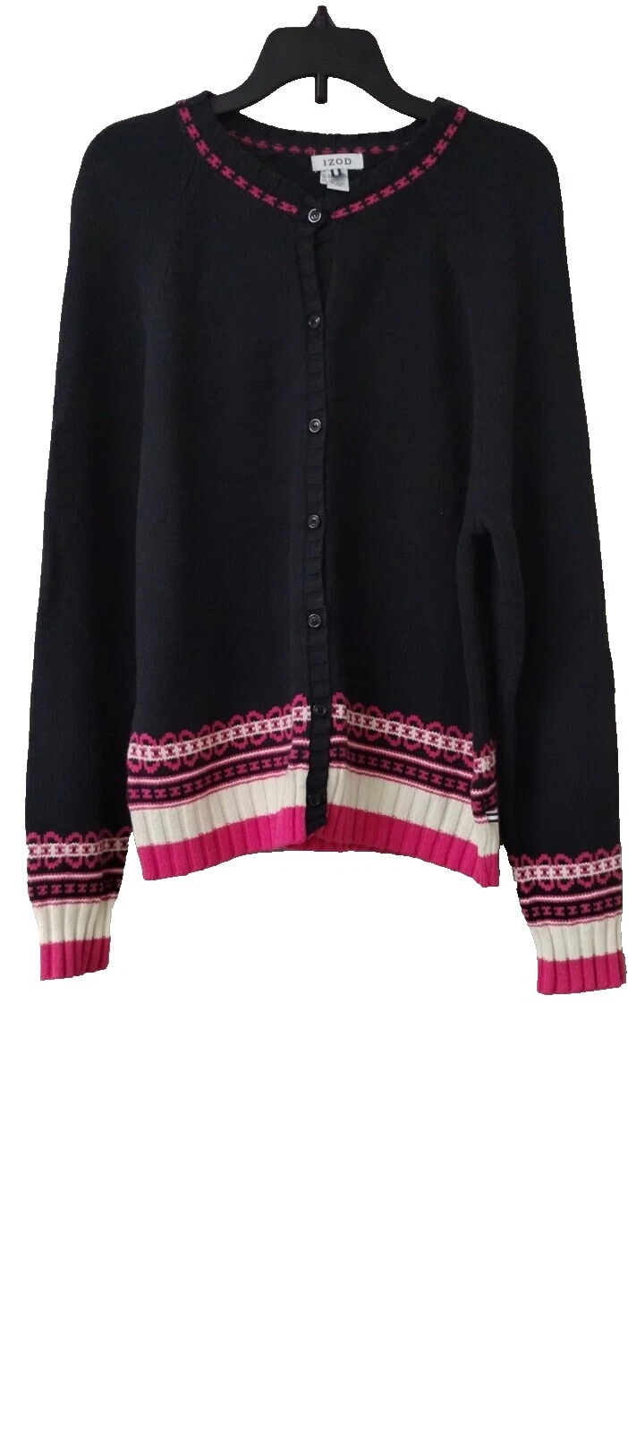 Cárdigan para mujer suéteres a rayas IZOD