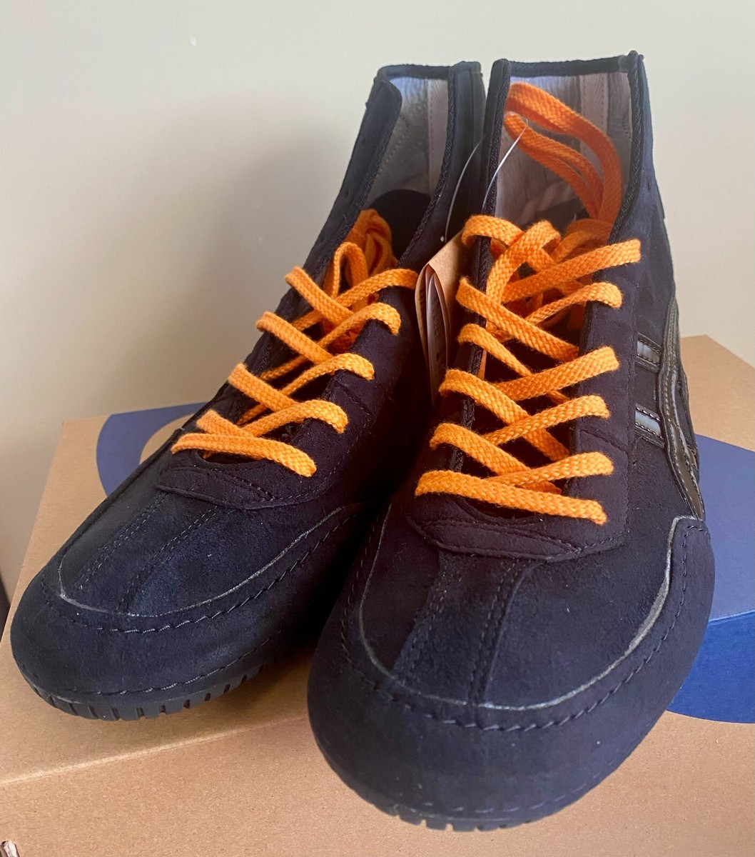 Opt Laces Orange : Asics Wrestling Shoes EX-EO 1083A001 Black x