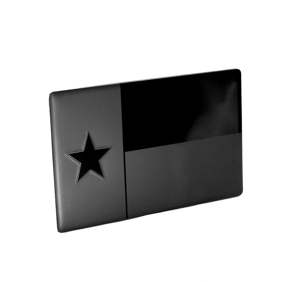 2x Black Texas State Flag Emblem Lone Star TX Fender Door Tailgate Badge - Image 2 of 4