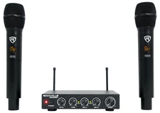Rockville RKI65BT Dual UHF Wireless Microphones+Bluetooth Karaoke Mic Interface