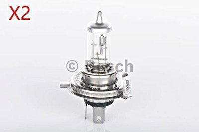 H4 Halogen Bulb 12V 60/55W P43t Plus 30 BOSCH 2pcs 1987302042