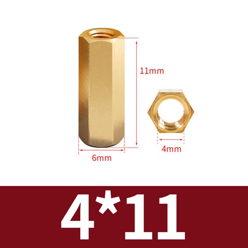Threaded Rod Connecting Nuts Allthread bar Brass Hexagon Connectors M2 to M6 - Picture 83 of 130