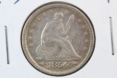 1854 Seated Liberty Quarter Arrows XF 4965 | eBay