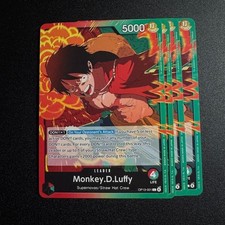 4X Monkey.D.Luffy (001) OP13-001 L One Piece TCG English NM Carrying On His Will