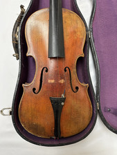 Vintage 4/4 Violin Unlabeled, One Piece Back, For Parts/Restoration #10