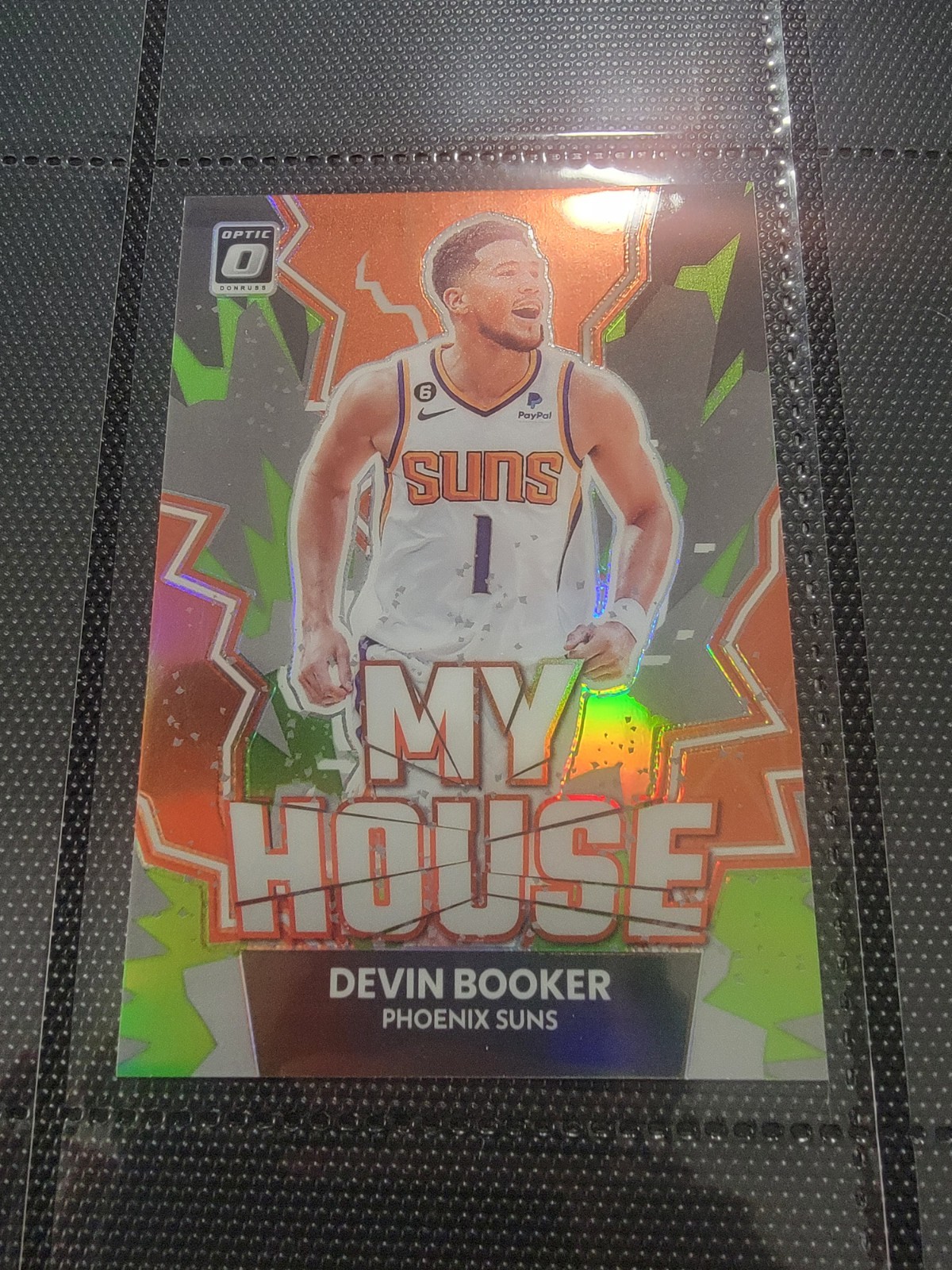 2022-23 Panini Donruss Optic My House Devin Booker #14 Lime Green Prizm /149