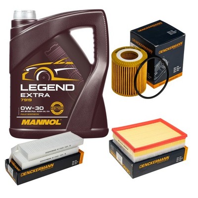 DENCKERMANN Inspektionspaket 5 L MANNOL Legend Extra 0W-30 für Citroën Berlingo