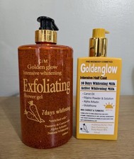 Golden Glow Intensive Whitening Exfoliating Shower Gel, H.C Whitening Milk Spf55