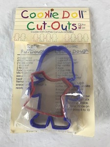 1993 Cookie Doll Cut-Outs Girl and Shirt Cookie Cutters - New in Package