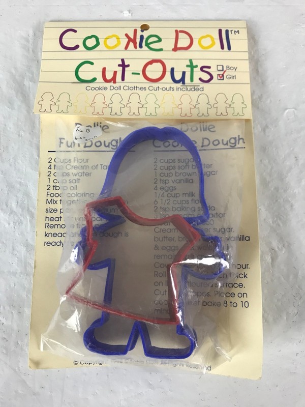 1993 Cookie Doll Cut-Outs Girl and Shirt Cookie Cutters - New in Package