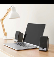 AmazonBasics 2.0 USB Wired Computer Speakers 3.5mm Volume Headphone Black