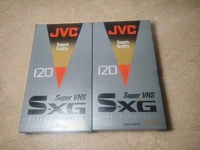 2 VHS JVC St-120 Super VHS XG Profesional Master VHS Blank Media Sealed Unopened