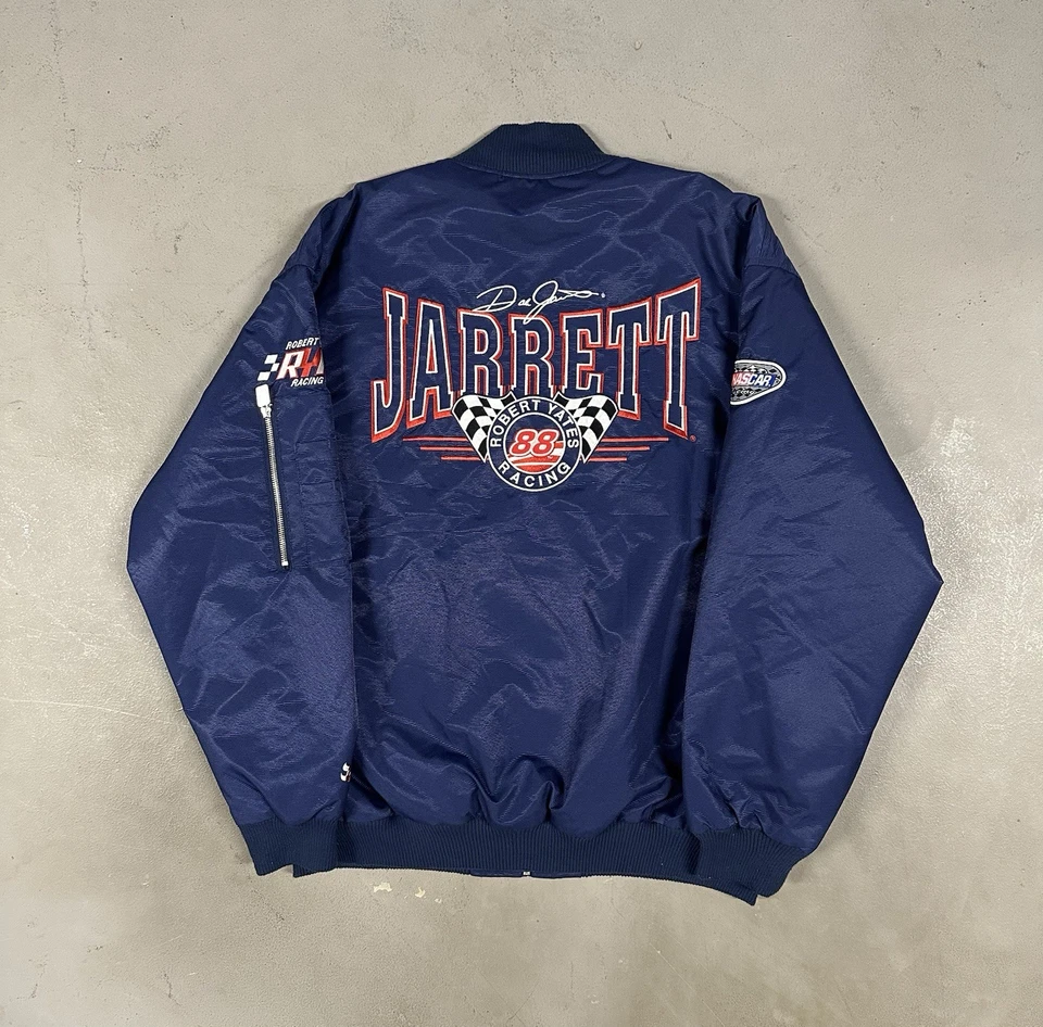 Chaqueta de bombardero retro esencial vintage Y2K Nascar Dale Jarrett ropa deportiva de carreras Foto 4 de 4