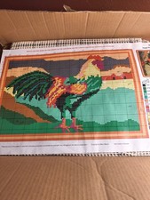 Vintage Mary Maxim Latch Hook Rug Kit Regal Rooster Open Box