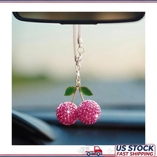 Lucky Crystal Car Hanging Ornament Sparkly Diamond Rearview Mirror Pendant Cut