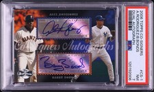 2006 Topps Co-Signers Dual Alex Rodriguez Barry Bonds AUTO /25 PSA 7