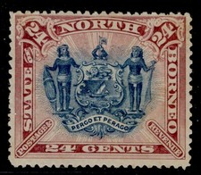 NORTH BORNEO QV SG79, 24c blue & rose-lake, M MINT. Cat &pound;35.
